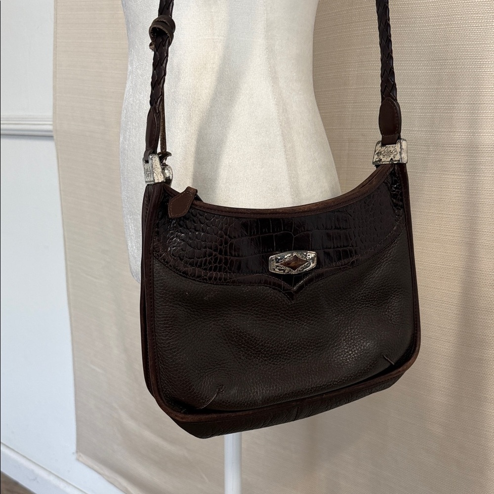 Elegant Brown Leather Shoulder Bag
